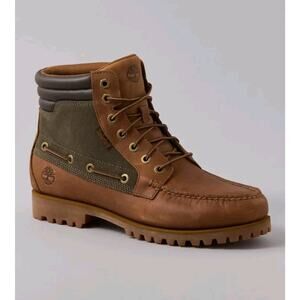 Timberland Oakwell Brown Leather Moc Toe Mid Lace Up Boots Men's Size 11 M
